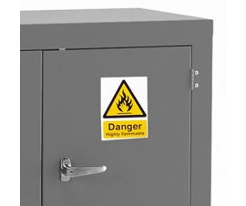 Dark Grey Cabinet Flammable