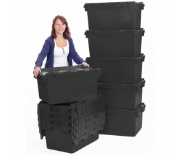 LC3 black plastic crates