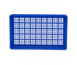 Blue Stacking Confectionery Trays 30 Litre Mesh Sides And Base