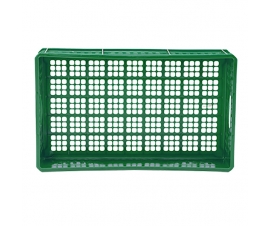 Green Stacking Confectionery Trays Mesh Sides And Base