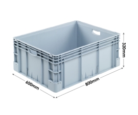 800 x 600 x 320 mm Silverline euro stacking container