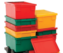 Coloured Bale Arm Stack Nest Containers
