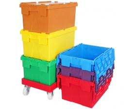 Attached Lid Containers / Plastic Crates