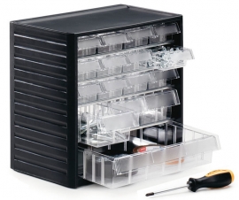 Clear Drawer Small Part Drawer Systems and Cabinets