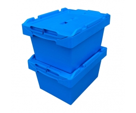 Stacked Storage Boxes with Lids Closed