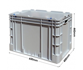 Large Euro Container Case 600 x 400 x 440mm with Hand Holes