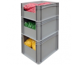 Open End Euro Picking Container Stacked