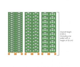 Folding Containers Stacked on Pallets