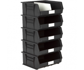 Size 8 Linbins in Black Recycled Plastic