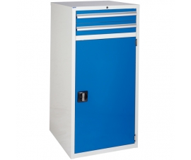 Euroslide cabinet with 2 drawers and 1 cupboard in blue