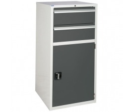 Euroslide Cabinet with 2 Drawers and 1 Cupboard in grey