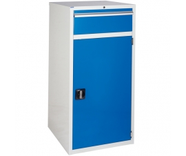 Euroslide cabinet with 1 drawer and 1 cupboard in blue