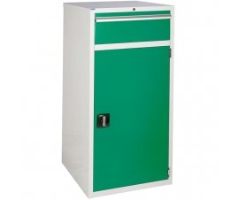 Euroslide cabinet with 1 drawer and 1 cupboard in green