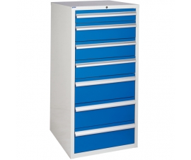 Euroslide cabinet with 7 drawers in blue