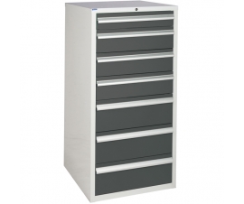Euroslide cabinet with 7 drawers in grey