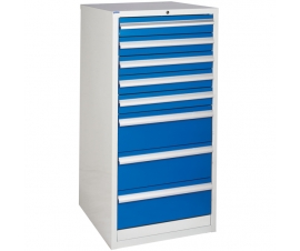 Euroslide cabinet with 8 drawers in blue