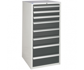 Euroslide cabinet with 8 drawers in grey