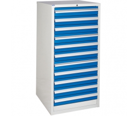 Euroslide cabinet with 11 drawers in blue