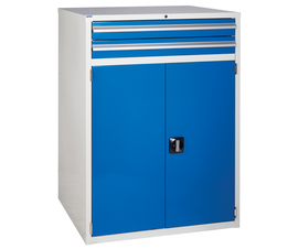 Euroslide cabinet with 2 drawers and 1 cupboard in blue
