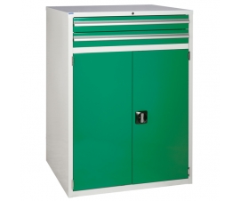Euroslide cabinet with 2 drawers and 1 cupboard in green