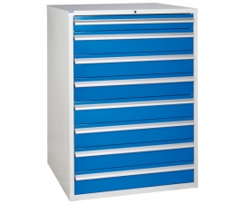 Euroslide cabinet with 8 drawers in blue