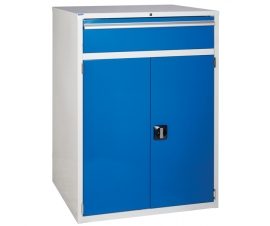 Euroslide cabinet with 1 drawer and 1 cupboard in blue