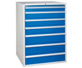 Euroslide cabinet with 7 drawers in blue