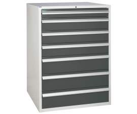 Euroslide cabinet with 7 drawers in grey