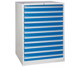 Euroslide cabinet with 11 drawers in blue