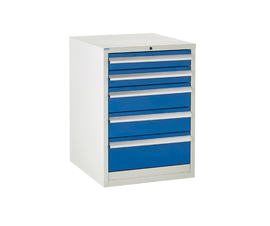 Euroslide cabinet with 5 drawers in blue