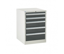 Euroslide cabinet with 5 drawers in grey