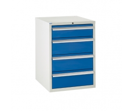 Euroslide cabinet with 4 drawers in blue