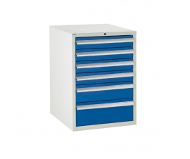 Euroslide cabinet with 6 drawers in blue