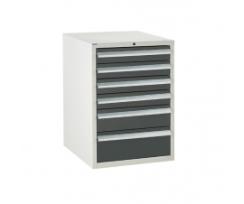 Euroslide cabinet with 6 drawers in grey