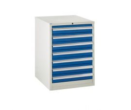 Euroslide cabinet with 7 drawers in blue