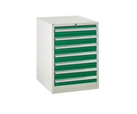 Euroslide cabinet with 7 drawers in green