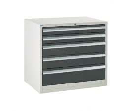 Euroslide cabinet with 5 drawers in grey