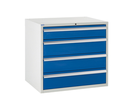 Euroslide cabinet with 4 drawers in blue