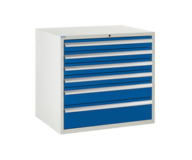 Euroslide cabinet with 6 drawers in blue