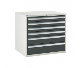 Euroslide cabinet with 6 drawers in grey
