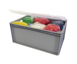 Open Container Case with Clear Lid and Contents