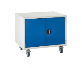 Under bench Euroslide cabinet with 1 cupboard in blue