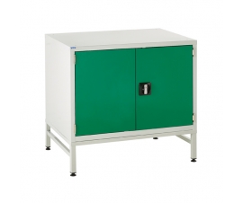 Under bench Euroslide cabinet and stand with 1 cupboard in green