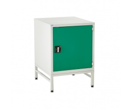 Under bench Euroslide cabinet and stand with 1 cupboard in green