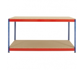 Boltless Rivet Workbench in Blue and Orange