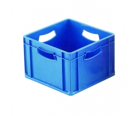 Square Blue Plastic Stackable Box