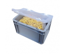 Open Case with Clear Lid and Contents