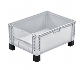 Open End Euro Picking Container with Translucent Door and Feet