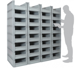 Example of Euro Containers as a Pickwall