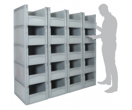 Example of Euro Containers As a Pick Wall